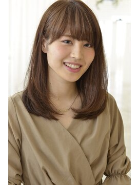 アドラーブル 長岡リップス旭岡店(adorable) ベージュカラーでツヤ感プラス♪大人耳掛けストレート