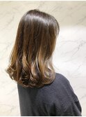セミロング×自然なグラデーションカラー【表参道青山原宿】