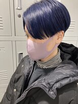 ワープ 青葉台(WARP)&nbsp;ダークブルー/ダブルカラー/ブリーチ/ショート/青葉台