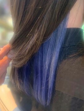 ミューズ 新小岩店(HAIR&NAIL MUSE) インナーカラーブルーパープルカラーイヤリングカラー