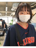 kana ボブ 外ハネ インナーカラー