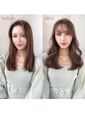 20代30代40代◎エギョモリ2wayバング小顔矯正立体カット