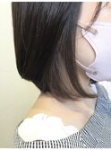 ボブスタイル×ダークカラー/インナーカラー/小顔レイヤーカット