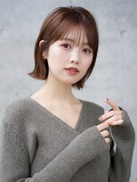エインアンリー 表参道(AIN.ANLY.)&nbsp;大人可愛い前髪あり耳掛け外ハネボブ20代30代40代