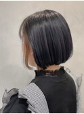 ブルーブラック×ミニボブ