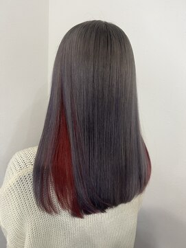 スリジエ(Cerisier) グレー×レッドインナーカラー