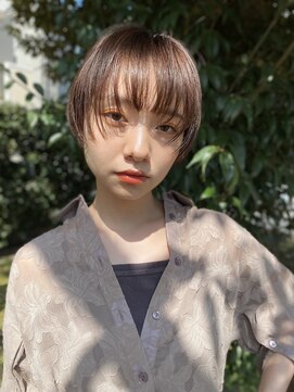 ヒューマン トシマエン 練馬 豊島園(HUMAN) 大人可愛い/外はねボブ/ピンクベージュ/暗めカラー