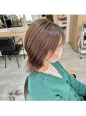 ナチュラルウルフ白髪ぼかしハイライト
