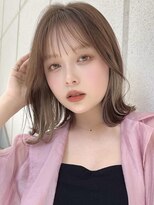 ミンクス渋谷スマートサロン(MINX shibuya smart salon)&nbsp;くびれボブ イヤリングカラー 外ハネ