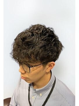 銀座マツナガ 神田店 20代30代王道ビジネスツーブロックロッドパーマ