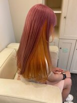 ベレーザ 渋谷(BELEZA)&nbsp;7903ベビーピンクハイライトバレイヤージュ艶髪インナーカラー