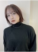 イメチェン外ハネボブ美髪ワイドバングミディアムレイヤーカット