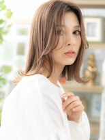 カバーヘア ブリス 上尾西口店(COVER HAIR bliss) かきあげバングハイライト小顔くびレイヤーc6上尾20代30代40代