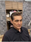 50代60代爽やかイケオジ七三アイロンパーマ
