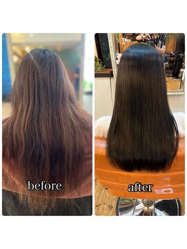 エルムトウキョウ(ELM Tokyo) 髪質改善カラー+美髪矯正で作るさら艶髪