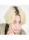 毛流れハイトーンセンターパート