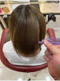 ブリーチ毛でも髪質改善ストレート