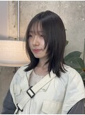 栄カットカラー透明感ナチュラルロング