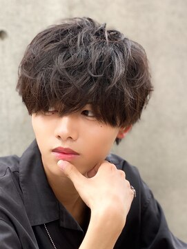 エルマーク 梅田(L-MARK) 波巻きスパイラル/men's/ツイストスパイラル/メンズパーマ/学割