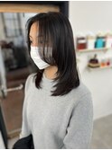 【自由が丘】顔周りレイヤーを入れたミディアムスタイル