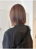 20代30代40代　ピンクベージュ/ボブ/暖色