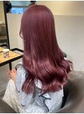 9407髪質改善ベビーピンクパープルブラック艶髪レイヤーロング