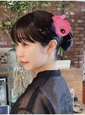【macana指名】カチモリ 生花アレンジ 金箔 水引き