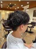 波巻きパーマ