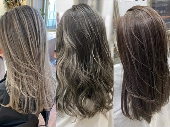 クレッシェレ(Crescere)の写真/【下高井戸駅徒歩1分☆】白髪は隠すから活かすへ!透明感と艶を両立する《大人カラー》で白髪のお悩み解決♪