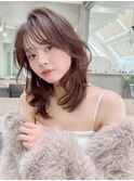 大人ガーリー/ミディアムレイヤーカット/20代30代40代50代/川崎
