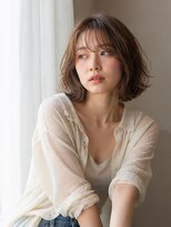 きいろのゾウ ウェーブボブ/ニュアンスベージュ/柔らかボブ