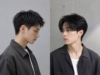 スターアンドプラネッツ あべのフープ店(STAR&PLANETS)の写真/黒髪でも垢抜ける！刈り上げショート・マッシュ・センターパート｜清潔感あるメンズヘアをご提案