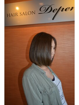 ヘアーサロン デペント(HAIR SALON Depend) ◆前下がりショートボブ×ナチュラルグレーアッシュ◆