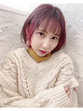 カモン(CAMON) CAMON.    PINK インナーカラー × ふわショート