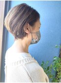 《Kubu hair》前下がり大人丸みショート