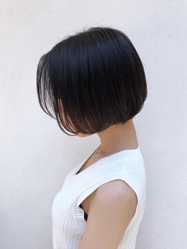 フロート 小阪店(float) ミニボブ_マロンベージュ Aラインボブ かきあげ