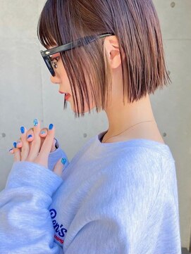 ガーデン タチカワ(garden tachikawa) 切りっぱなしボブ×シースルーバング×オーガニックヘア