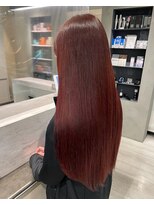 ヘアー ミッション 心斎橋店(hair Mission)&nbsp;ブリーチなしのカシスレッド