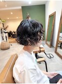 ボブ×パーマ