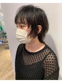 ウルフカット/無造作ウェーブ/顔まわりレイヤー/曳舟