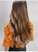 RENATA 大人かわいい20代30代40代 オレンジブラウンロング◎
