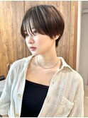 大人マッシュショート/ショートヘア/シースルー/前髪長め/表参道