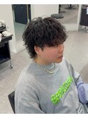 マッシュウルフプードルパーマ
