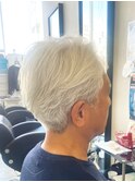 シルバーヘアーメンズショート
