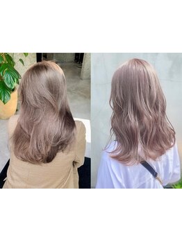 ブリーチなしダブルカラーやケアブリーチカラーで透明感×柔らかい色味のカラーに☆[仙台駅/ブリーチなし]