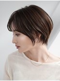 表参道白髪ぼかし髪質改善カラーウルフショートボブ40代50代60代
