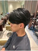 ワイルドアップバングスタイル