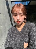 Say.ショートボブチェリーレッドミニウルフデジタルパーマ青山