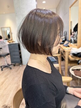 セイドット リー(Say. Ree) Say.ショートボブ丸みショートシルキーベージュアッシュベージュ