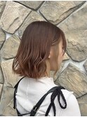 オレンジベージュ×インナーミルクティーベージュ